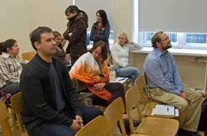 Residendid USA külalisprofessorite loengut kuulamas. Foto: Mare Lintrop.